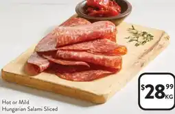 Foodworks Hungarian Salami Sliced offer