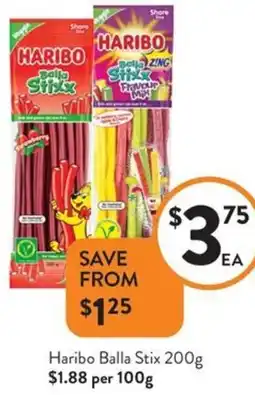 Foodworks Haribo Balla Stix offer