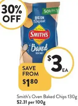 Foodworks Smith's Oven Baked Chips offer