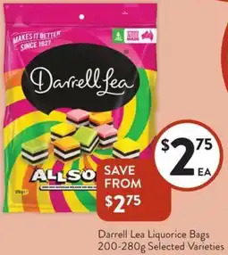 Foodworks Darrell Lea Liquorice Bags offer