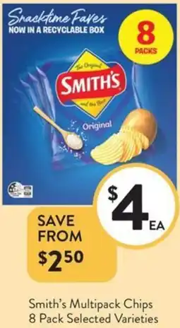 Foodworks Smith's Multipack Chips offer