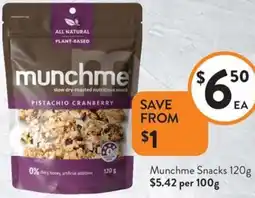 Foodworks Munchme Snacks offer