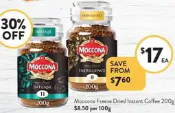 Foodworks Moccona Freeze Dried Instant Coffee offer