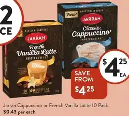 Foodworks Jarrah Cappuccino or French Vanilla Latte offer