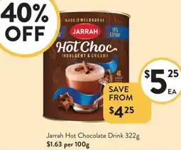 Foodworks Jarrah Hot Chocolate Drink offer