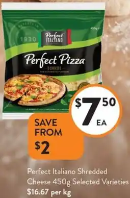 Foodworks Perfect Italiano Shredded Cheese offer