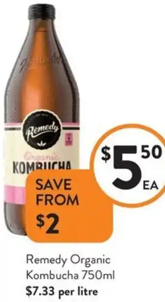 Foodworks Remedy Organic Kombucha offer