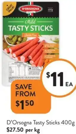 Foodworks D'Orsogna Tasty Sticks offer