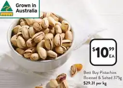 Foodworks Best Buy Pistachios Roasted & Salted offer