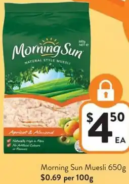 Foodworks Morning Sun Muesli offer
