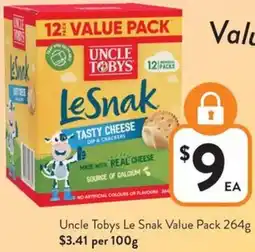 Foodworks Uncle Tobys Le Snak offer