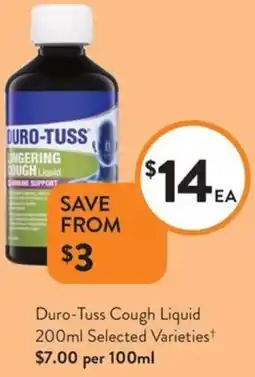 Foodworks Duro-Tuss Cough Liquid offer