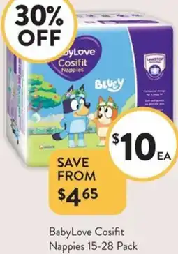 Foodworks BabyLove Cosifit Nappies offer