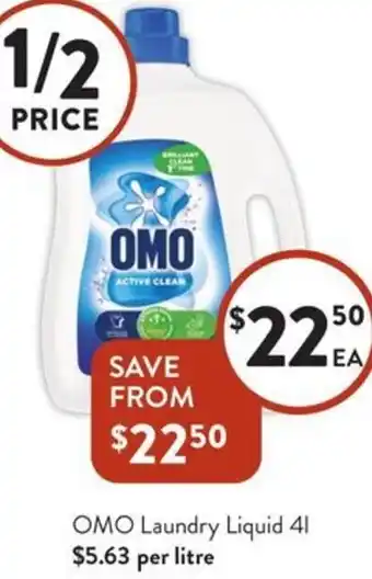 Foodworks OMO Laundry Liquid offer