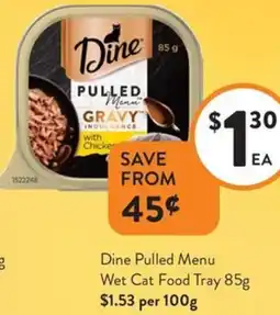 Foodworks Dine Pulled Menu Wet Cat Food Tray offer