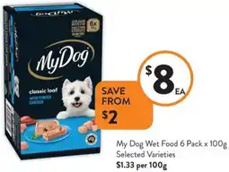 Foodworks My Dog Wet Food offer