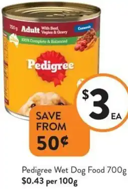 Foodworks Pedigree Wet Dog Food offer