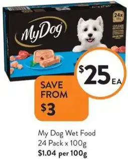 Foodworks My Dog Wet Food offer