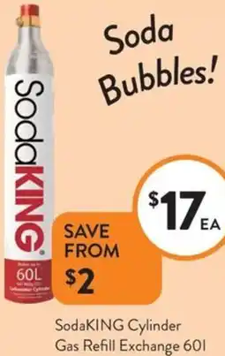 Foodworks SodaKING Cylinder Gas Refill Exchange offer
