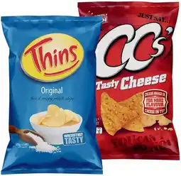 IGA CC’s Corn Chips 175g or Thins Chips 150-175g Selected Varieties offer
