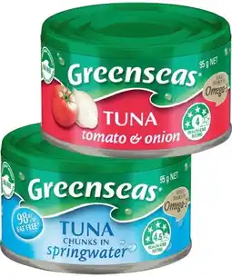 IGA Greenseas Tuna 95g Selected Varieties offer