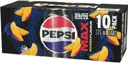 IGA Pepsi Max Mango 10x375mL offer