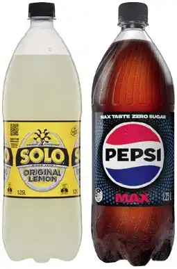 IGA Pepsi or Solo 1.25 Litre Selected Varieties offer