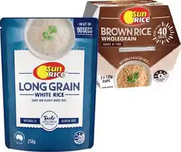 IGA SunRice Microwave Rice Pouch 250g or Cups 2 Pack Selected Varieties offer