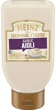 IGA Heinz Seriously Good Aioli 295mL Selected Varieties offer