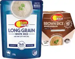 IGA SunRice 90 Seconds Microwave Rice 250g or Quick Cups Rice 2 Pack Selected Varieties offer