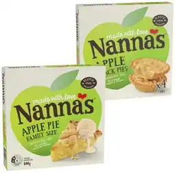 IGA Nanna’s Fruit Pie Family Size 600g or Snack Pies 450g Selected Varieties offer