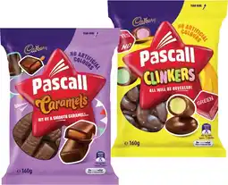 IGA Pascall Chocolate 120β185g or Cadbury Bitesize 120β150g Share Bag Selected Varieties offer