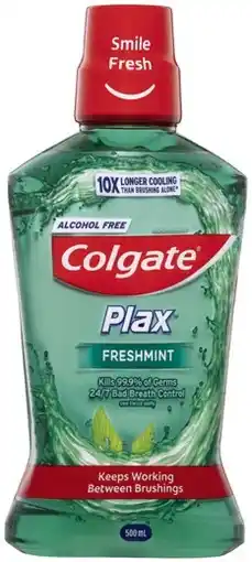 IGA Colgate Plax Mouthwash 500mL Selected Varieties offer