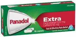 IGA Panadol Extra Paracetamol & Caffeine Caplets 16 Pack offer