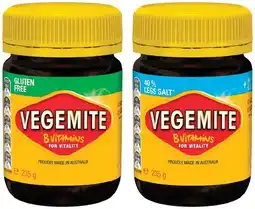 IGA Vegemite Gluten Free or 40% Less Salt 235g offer