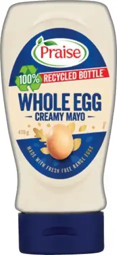 IGA Praise Whole Egg Squeezy Mayo 470‑500g Selected Varieties offer