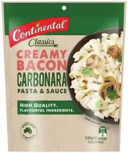 IGA Continental Pasta & Sauce 145‑170g Selected Varieties offer