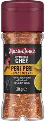 IGA MasterFoods My Muscle Chef Spice Blend Peri Peri 38g, Chimichurri 25g or Chipotle 40g offer