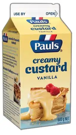 IGA Pauls Vanilla Custard 600g Selected Varieties offer