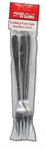 IGA Food Guru Stainless Steel Cutlery Fork 4 Pack Selected Varieties offer