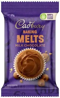 IGA Cadbury Baking Chocolate Melts 225g, Chips 200g or Block 180g Selected Varieties offer