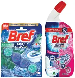 IGA Bref Rim Block Toilet Cleaner Active 50g or Gel 600‑700mL Selected Varieties offer
