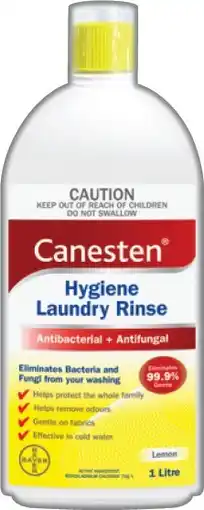 IGA Canesten Antibacterial + Antifungal Hygiene Laundry Rinse Lemon 1 Litre offer