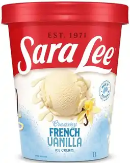 IGA Sara Lee Ice Cream 475mL‑1 Litre Selected Varieties offer