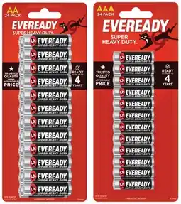 IGA Eveready Super Heavy Duty AA or AAA Batteries 24 Pack offer