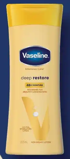 IGA Vaseline Intensive Care Body Lotion 225mL Selected Varieties offer