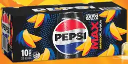 IGA Pepsi Max Mango 10x375mL offer