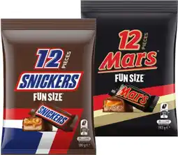 IGA Mars, Snickers or M&M’s Fun Size Pack 132‑192g Selected Varieties offer