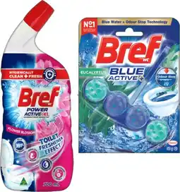 IGA Bref Rim Block Toilet Cleaner 50g or Gel 600‑700mL Selected Varieties offer