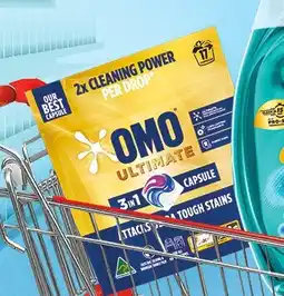 IGA OMO Ultimate 3‑in‑1 Laundry Capsules 17 Pack offer